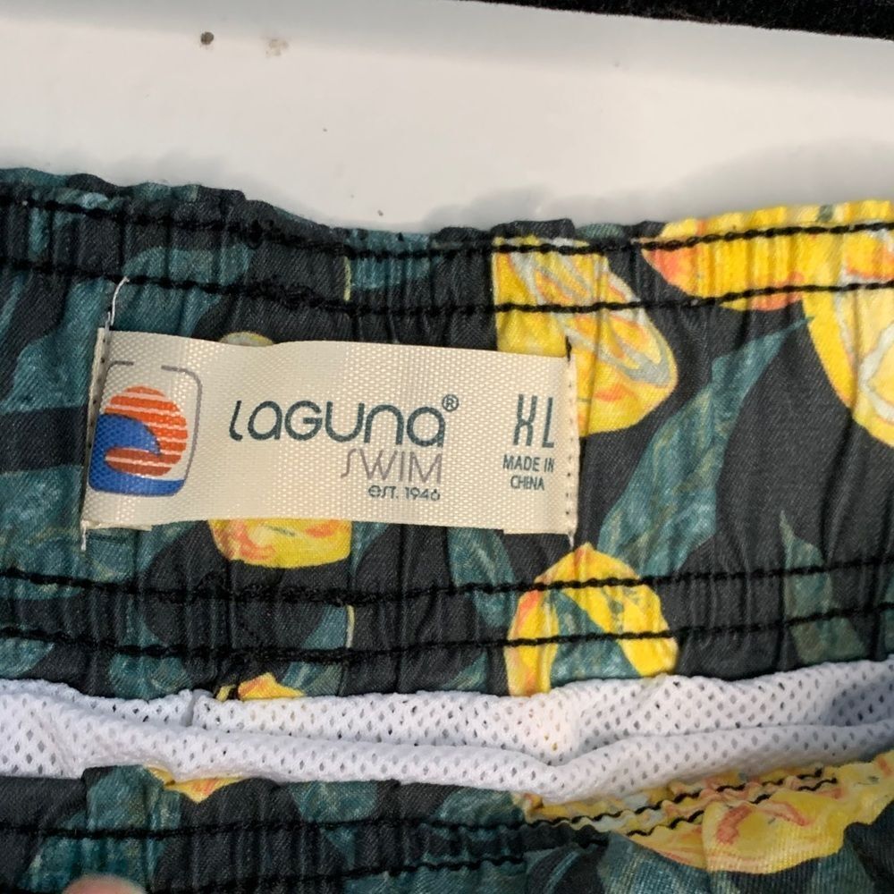 Laguna Swim lemon print men’s swim trunks size XL - Picture 7 of 9